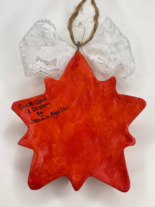 Whimsy Star Ornament - Orange