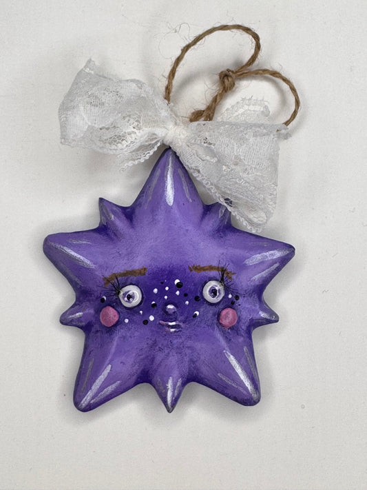 Whimsy Star Ornament - Purple
