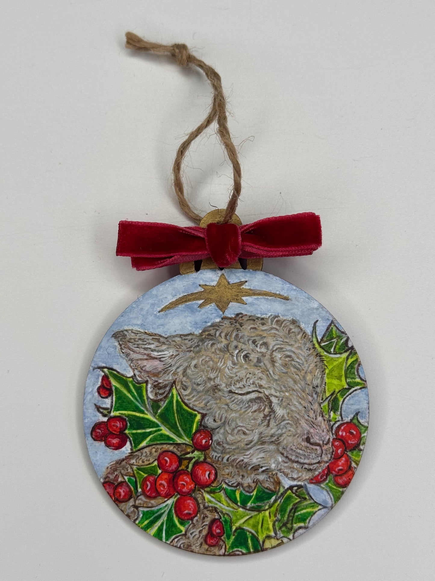 Sleepy Baby Lamb Ornament