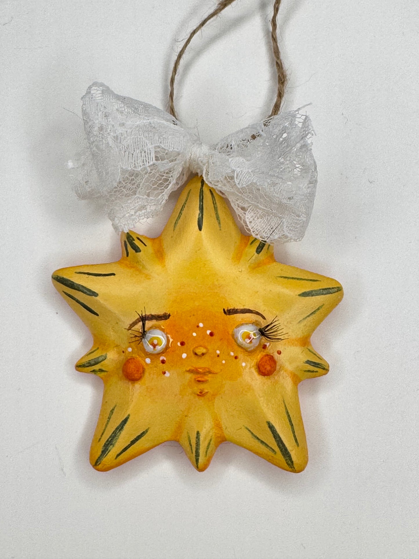 Whimsy Star Ornament - Yellow