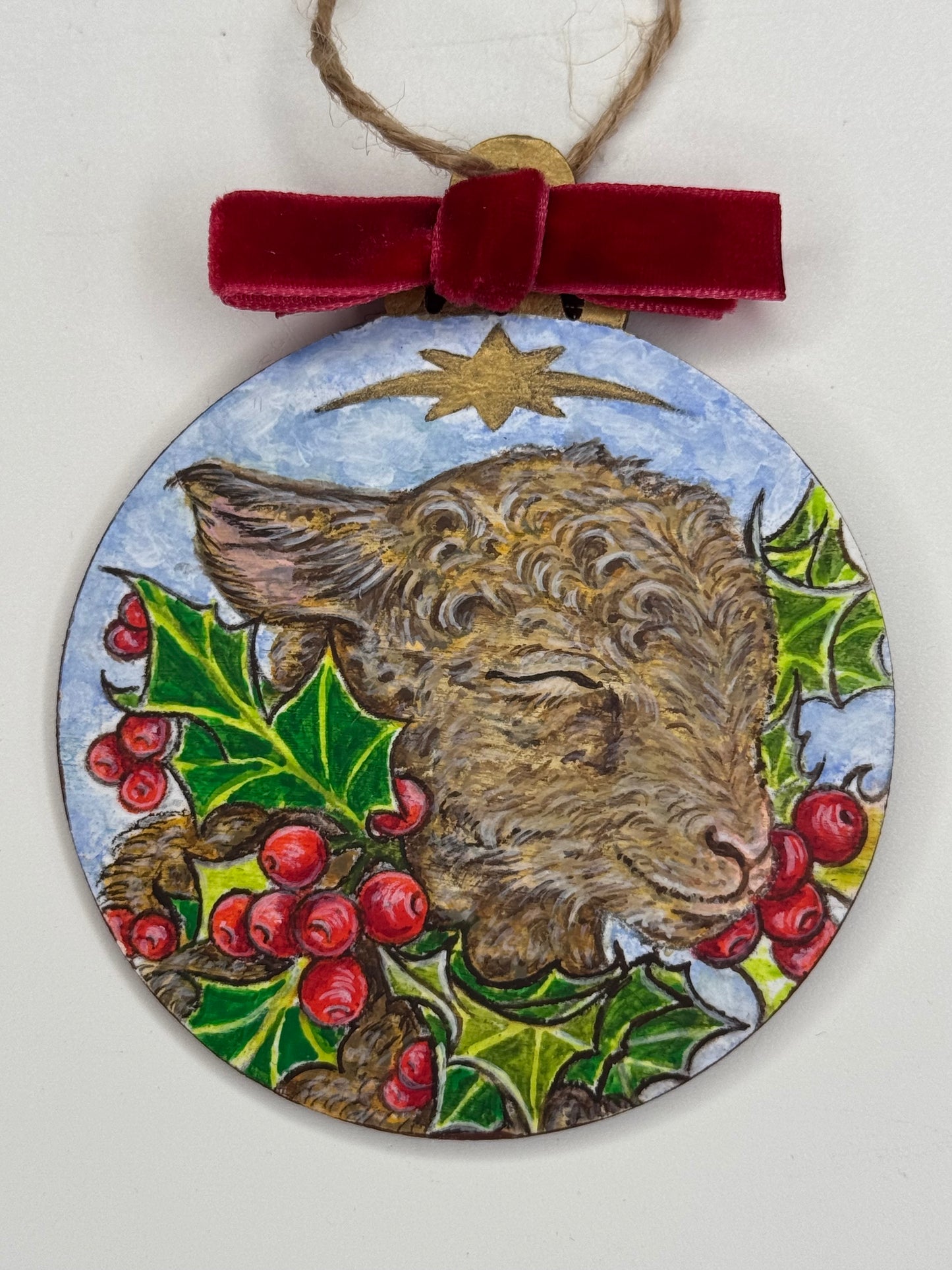 Sleepy Lamb Goat Ornament