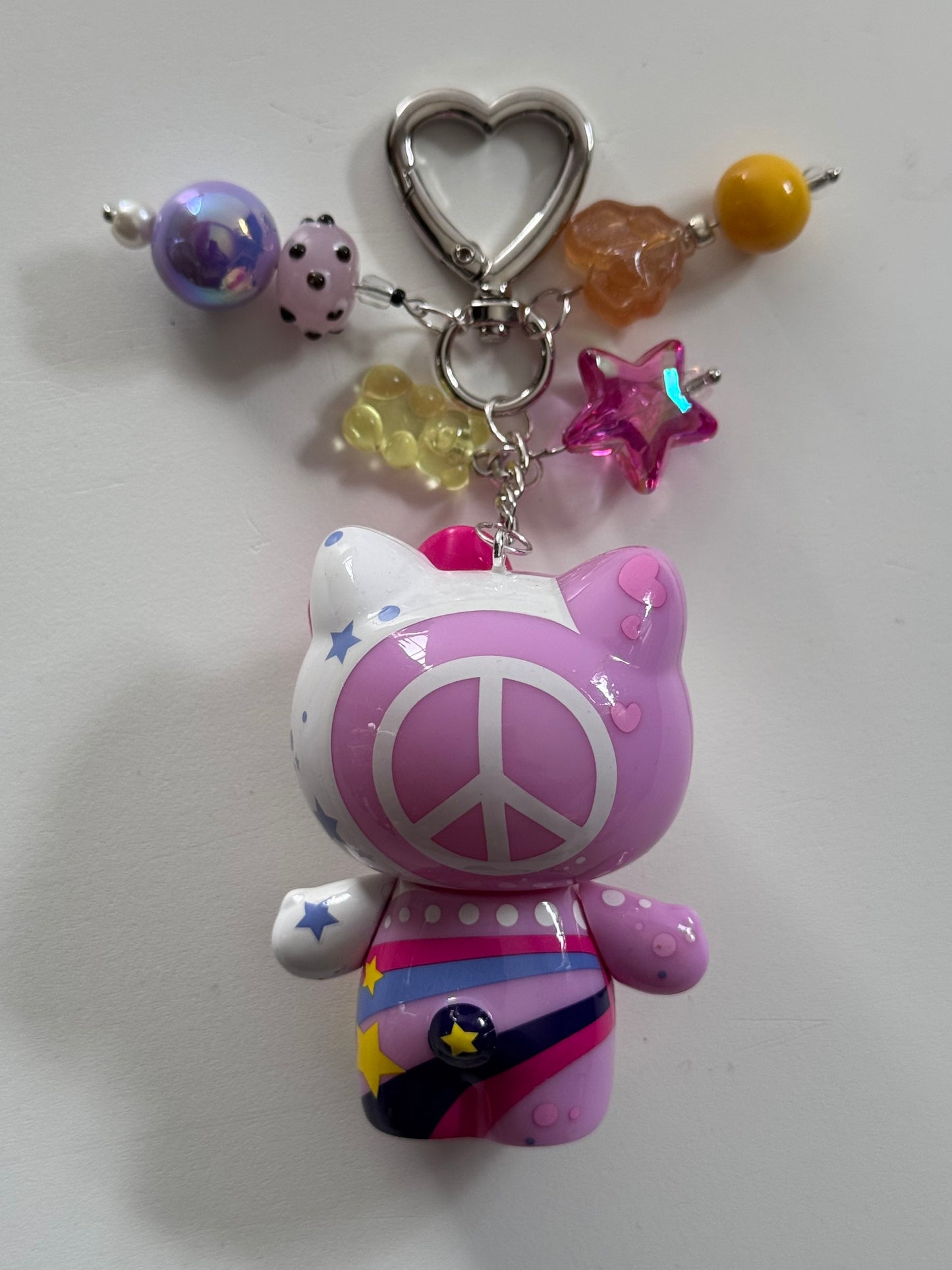 Peace and Stars Hello Kitty Purse Pal/ Bag Charm