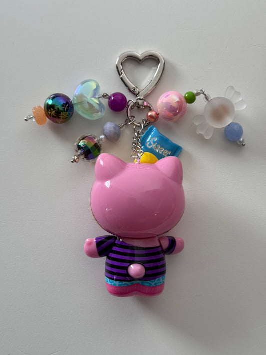 80’s Striped Too Hello Kitty Purse Pal/ Bag Charm