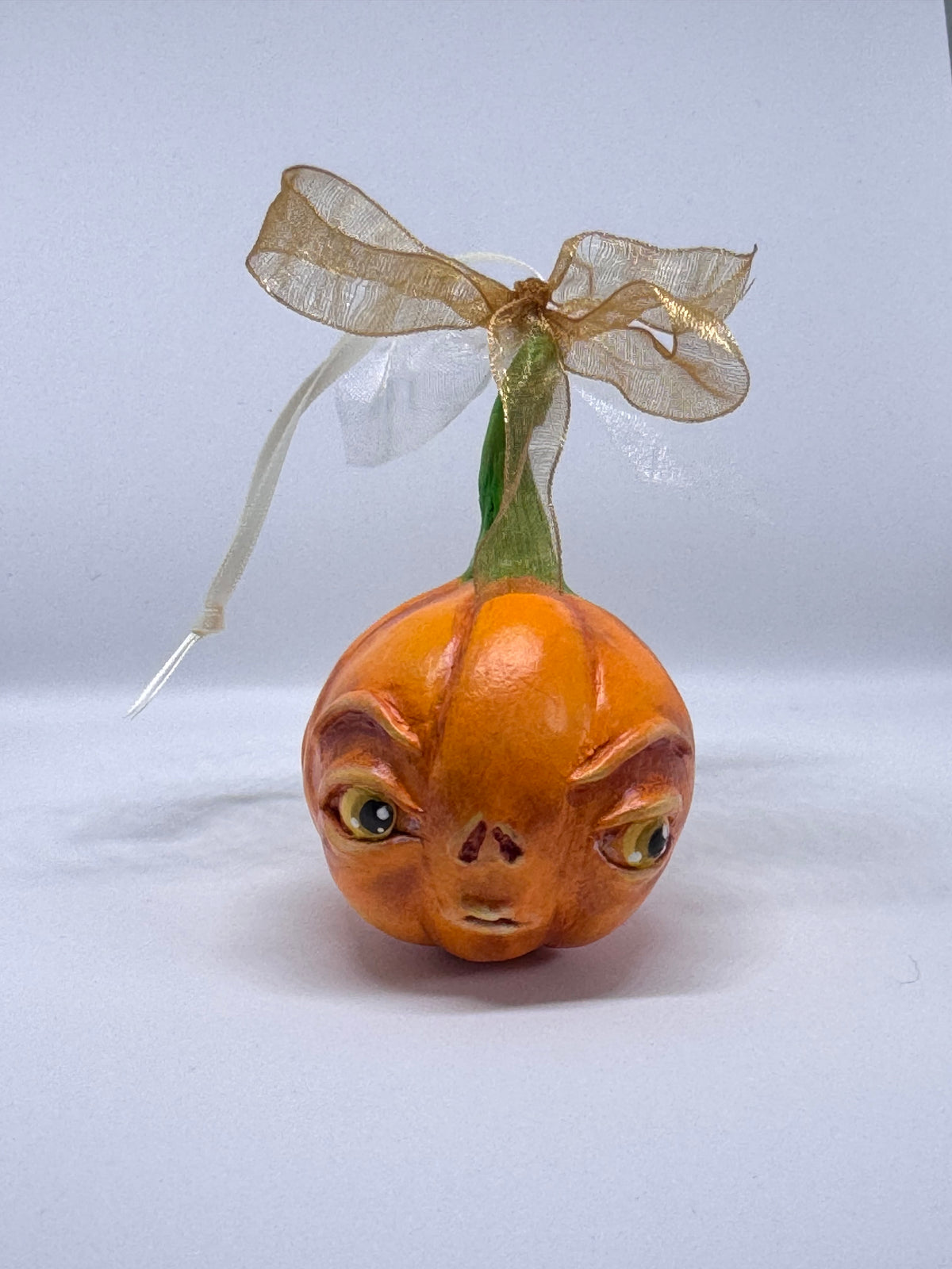 Large Hand Sculpted Pumpkin Babe -B