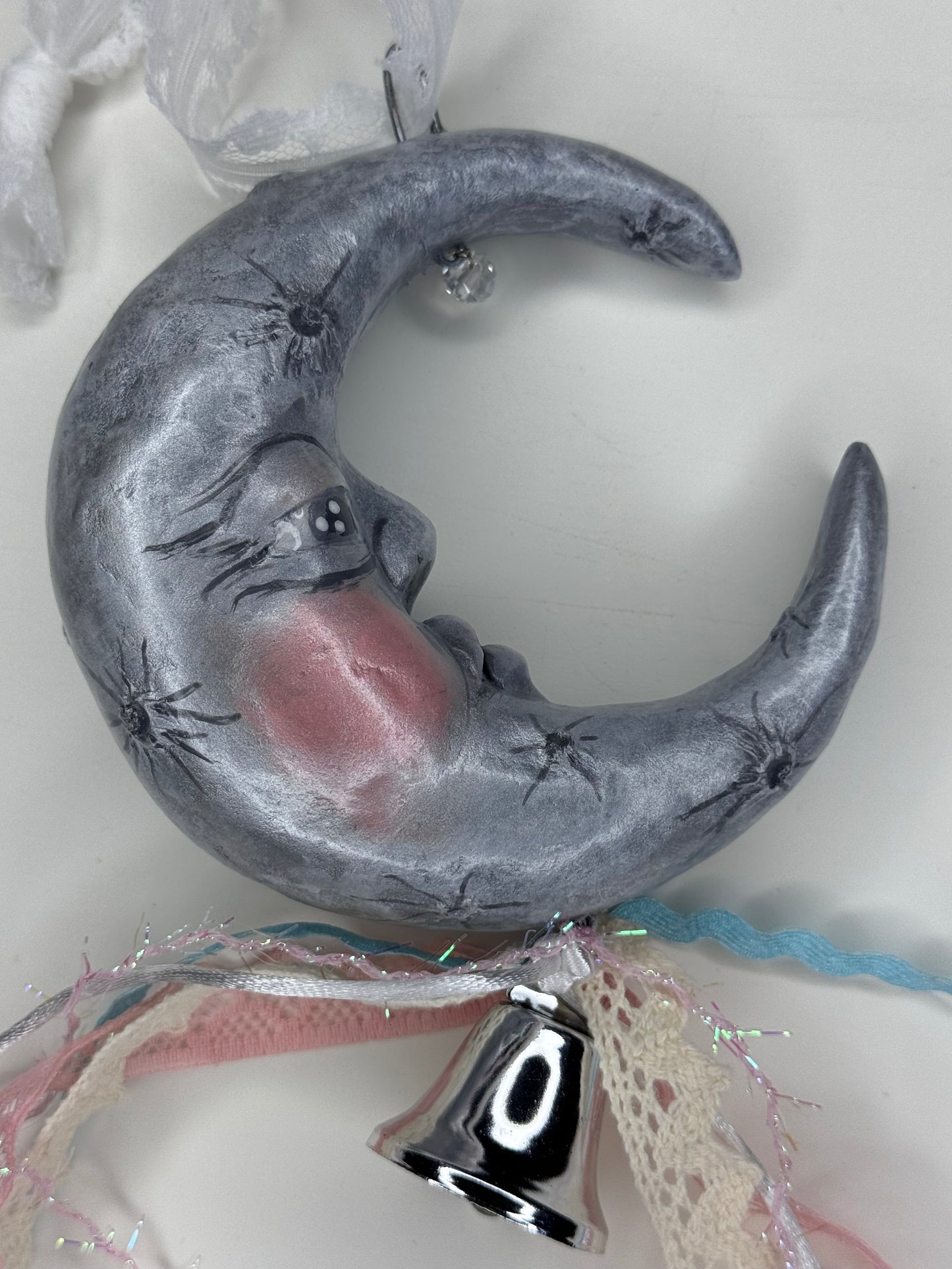 Whimsical Man on the Moon Ornament