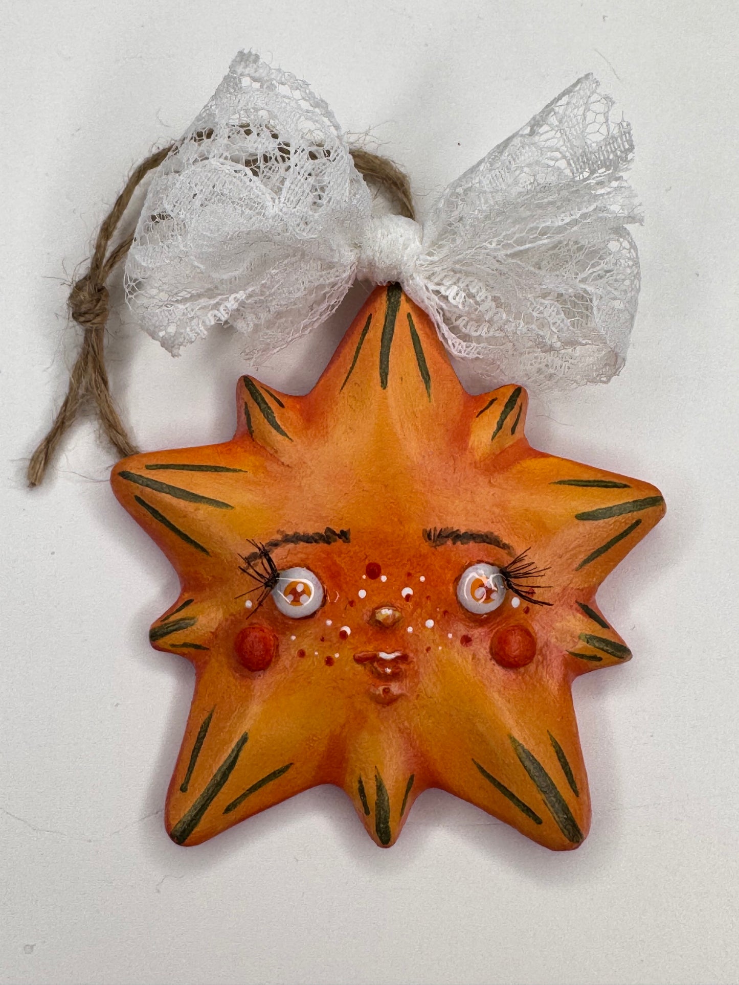 Whimsy Star Ornament - Orange