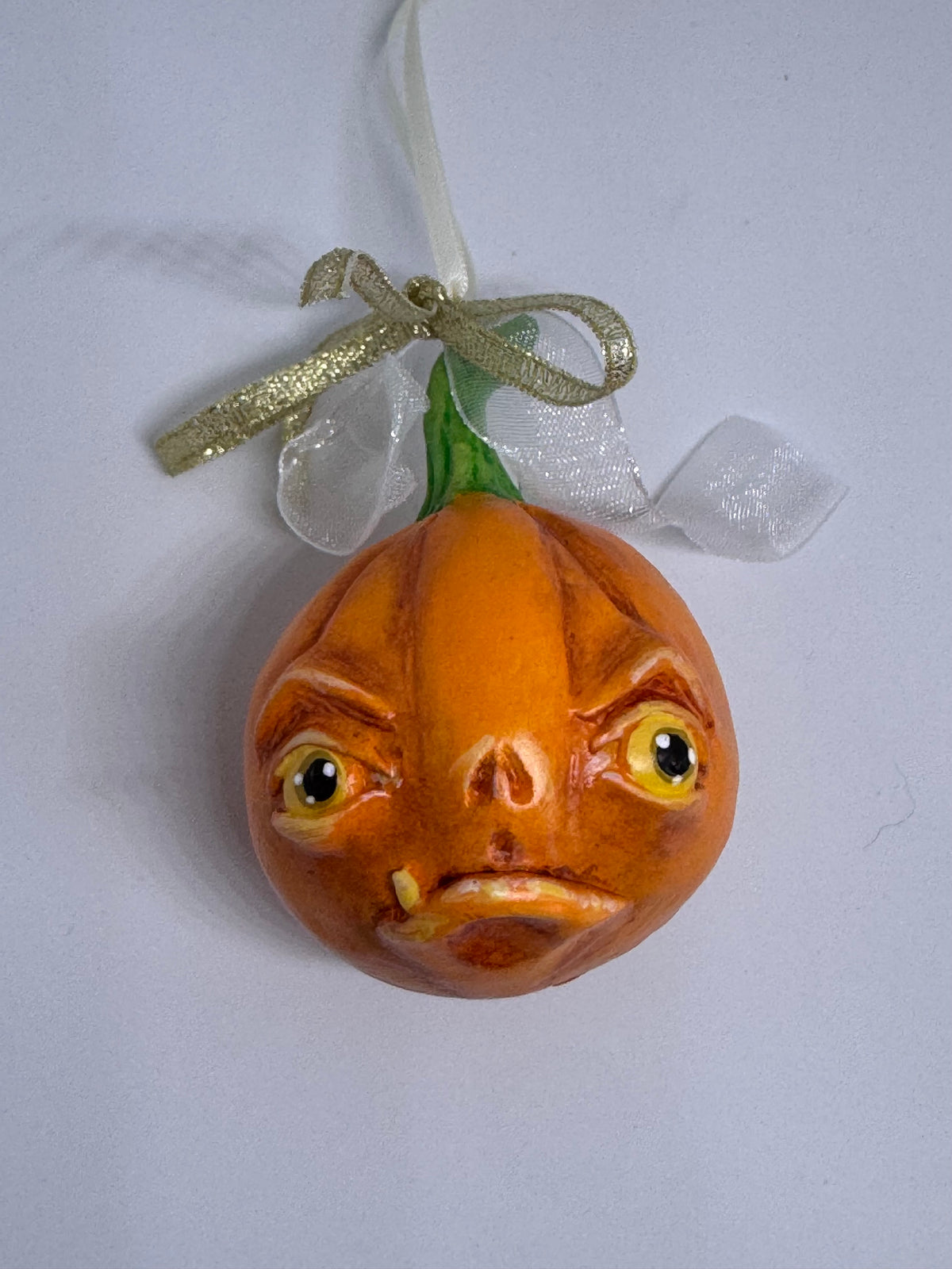 Large Hand sculpted pumpkin Babe -A