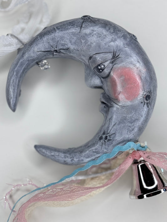 Whimsical Man on the Moon Ornament