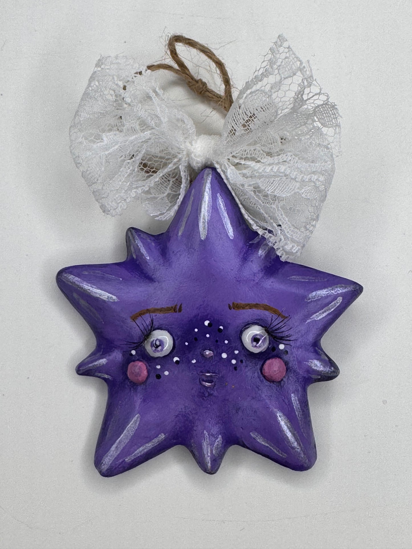 Whimsy Star Ornament - Purple