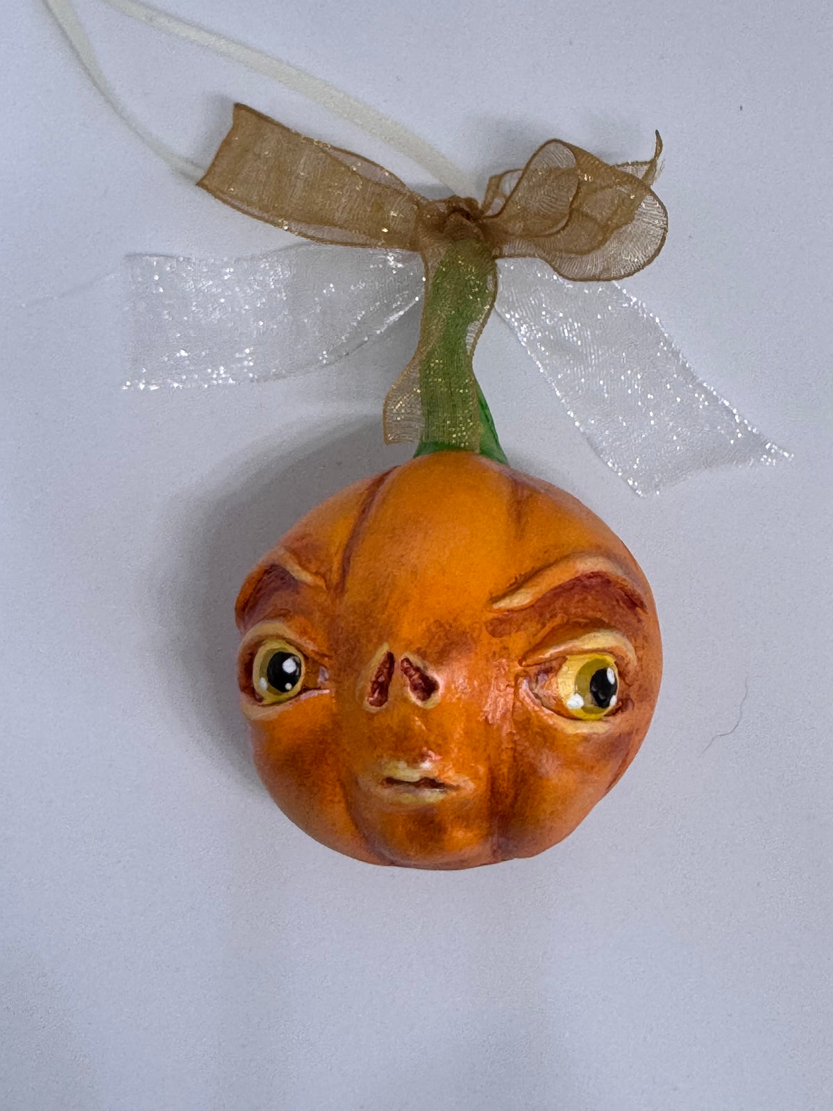 Large Hand Sculpted Pumpkin Babe -B