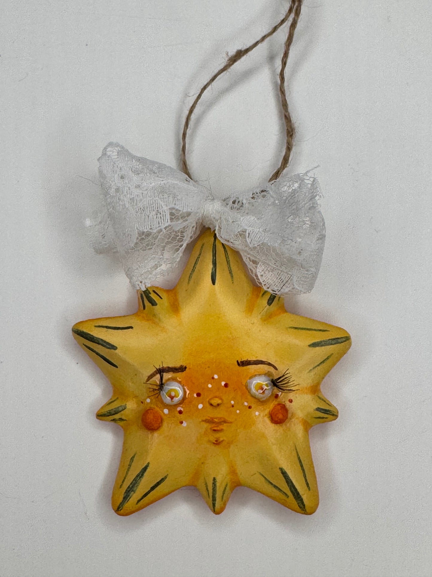 Whimsy Star Ornament - Yellow