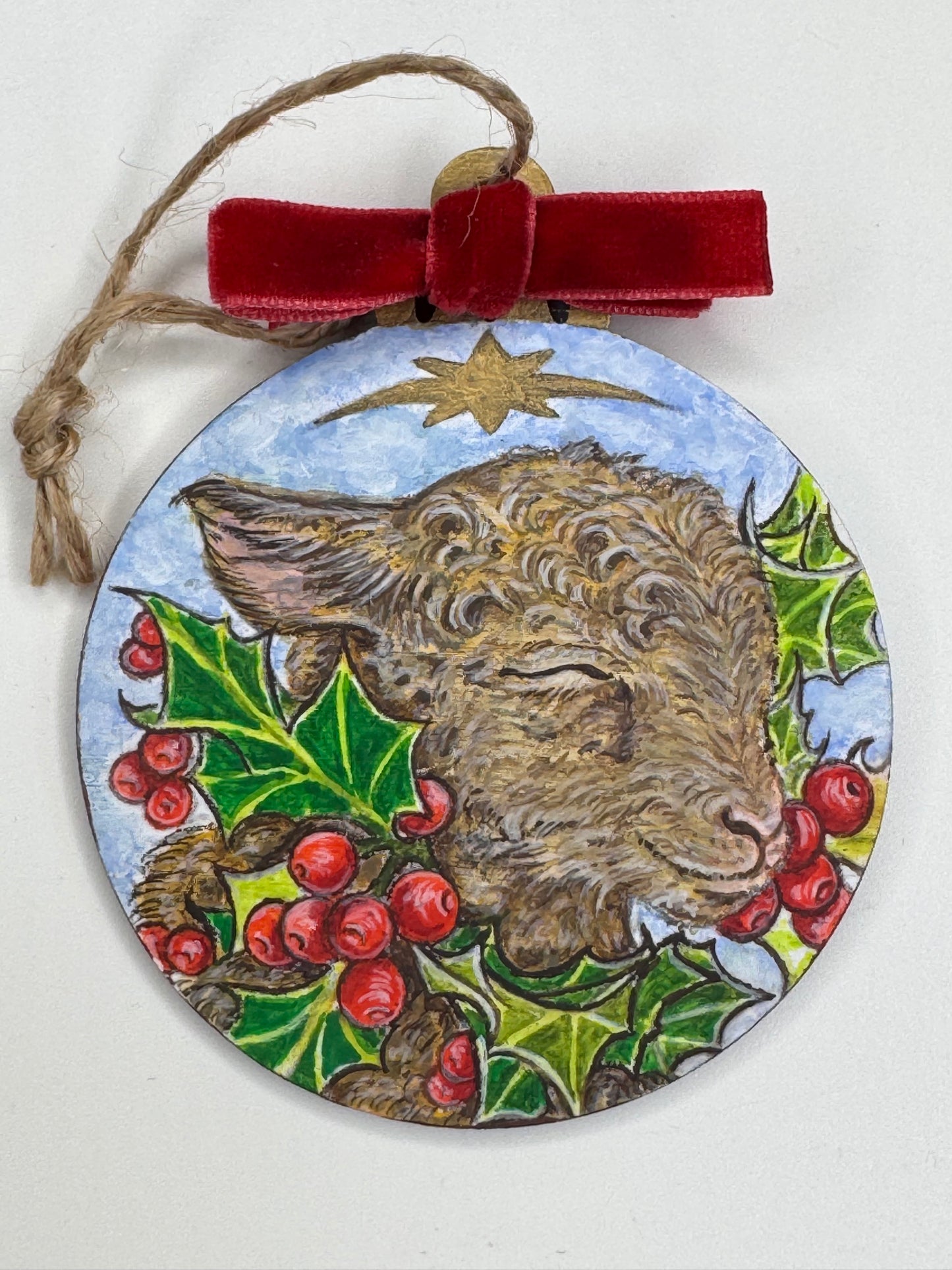 Sleepy Lamb Goat Ornament