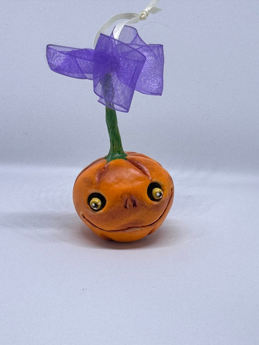 Hand Sculpted Pumpkin Babe -E