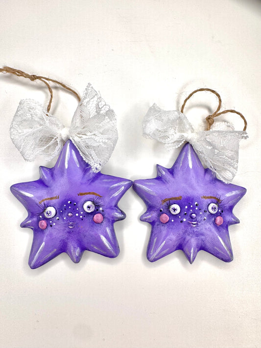 Whimsy Star Ornament - Purple
