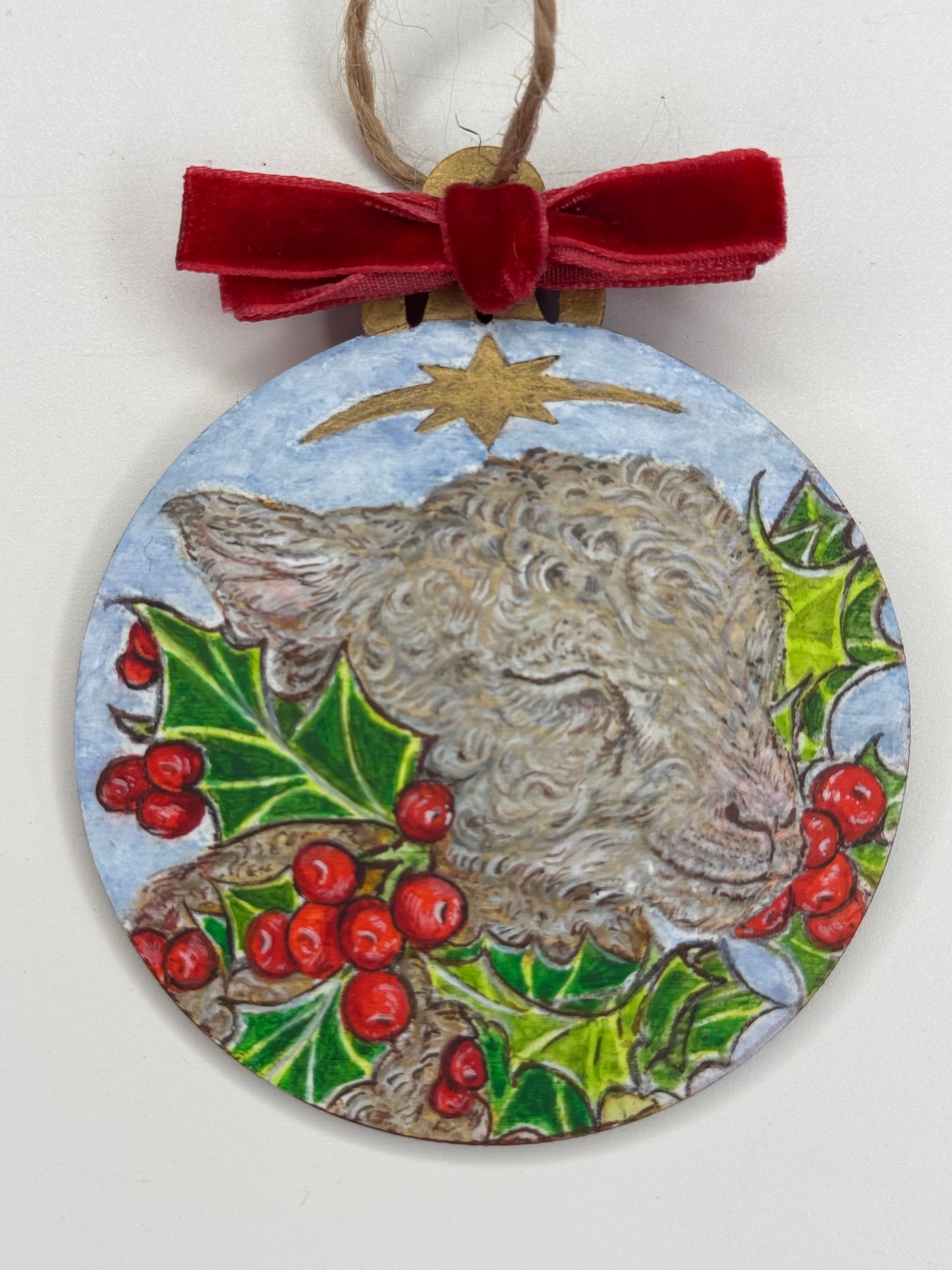 Sleepy Baby Lamb Ornament