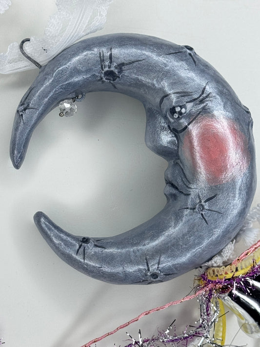 Whimsical Man on the Moon ornament